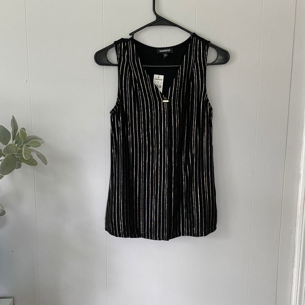 EXPRESS Portofino Metallic Striped Tank Top